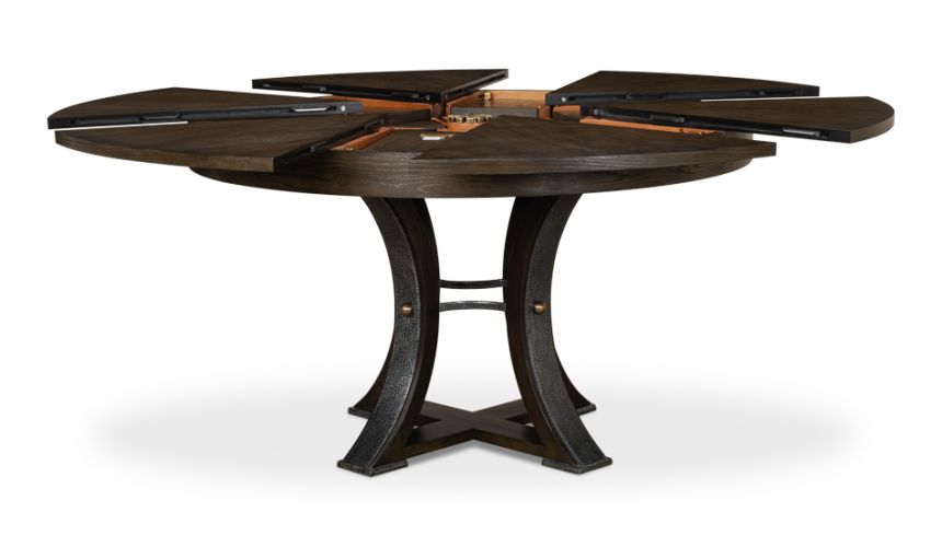 large round dining room tables with leaves