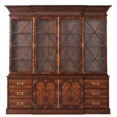 Breakfronts & China Cabinets High end dining room furniture, mahogany breakfront bookcase 2