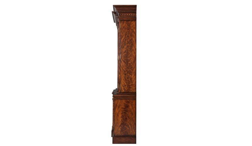 High end dining room furniture, mahogany breakfront bookcase