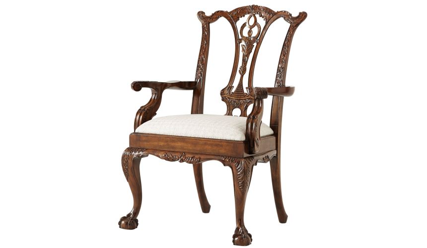 Mahogany and Brass Inlaid Twin Pedestal Dining Table