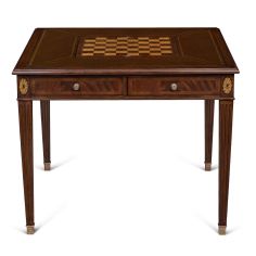 Game Card Tables & Game Chairs Crotch Mahogany Game Table Chess Board 2