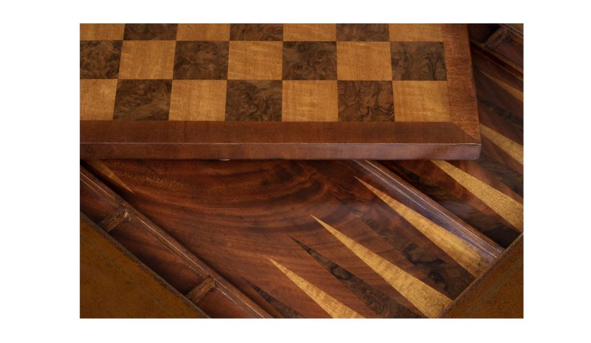 Crotch Mahogany Game Table Chess Board