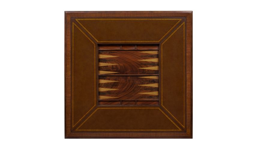 Crotch Mahogany Game Table Chess Board