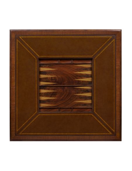 Crotch Mahogany Game Table Chess Board