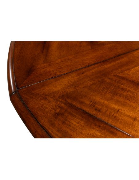 Solid walnut circular jupe dining table