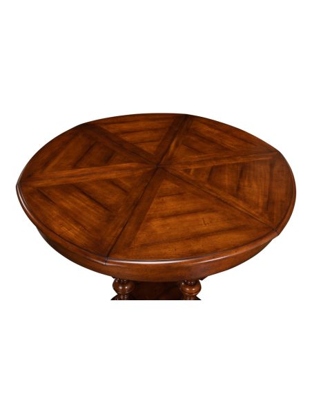 Solid walnut circular jupe dining table