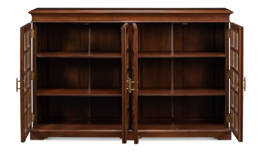 Low Bookcase with Four Adjustable Shelves