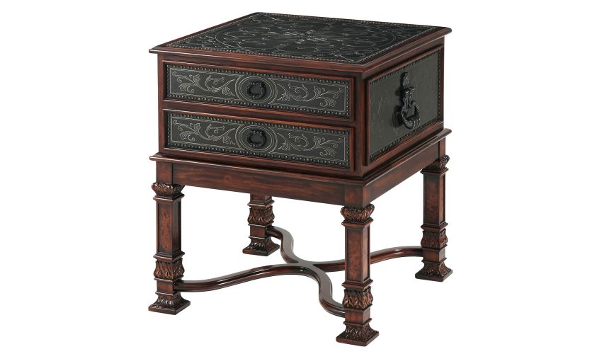 Luxury traditional furniture. Chest of drawers side table.