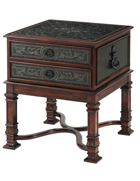 Luxury traditional furniture. Chest of drawers side table.