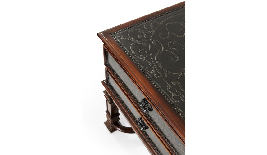 Luxury traditional furniture. Chest of drawers side table.