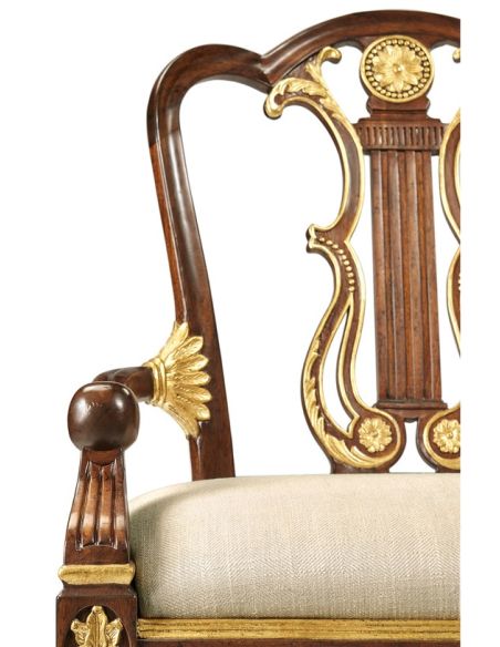 Formal swivel bar stool