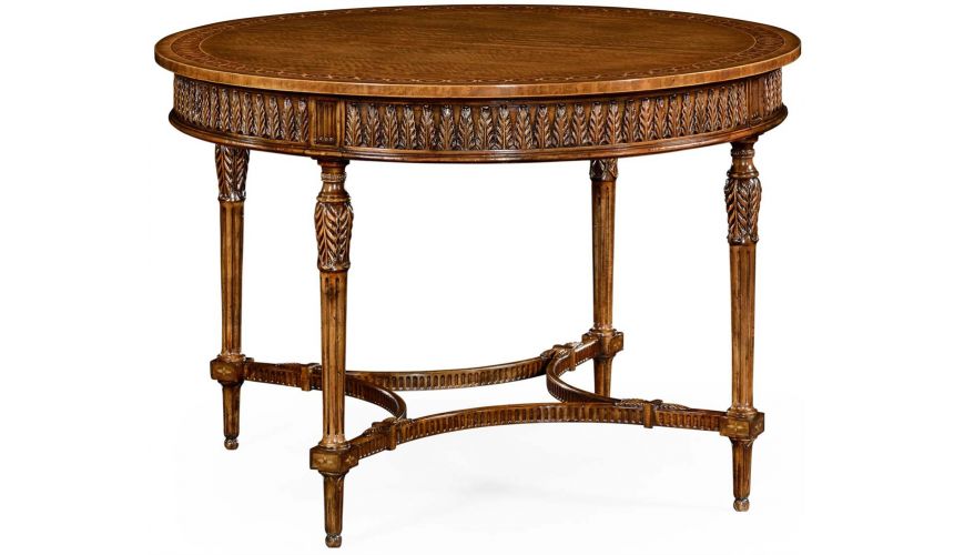 Napoleon III style circular centre table with fine inlay.