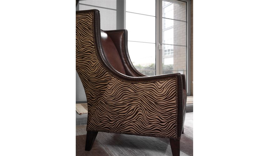 Modern animal print armchair