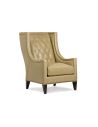 Stylish modern armchair covered in a mix of animal print fabrics and embossed leathers