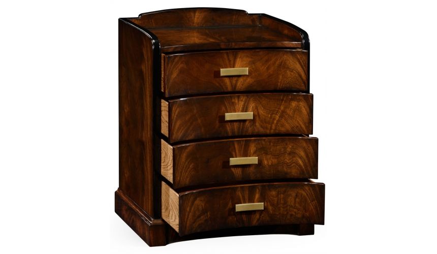 Biedermeier style mahogany bedside chest