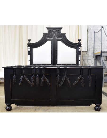 Arrows and feathers bed. High style western furniture