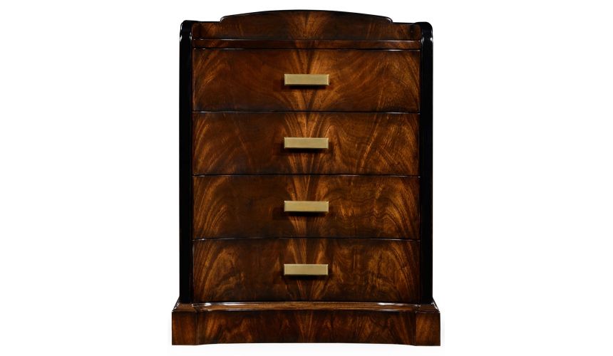 Biedermeier style mahogany bedside chest