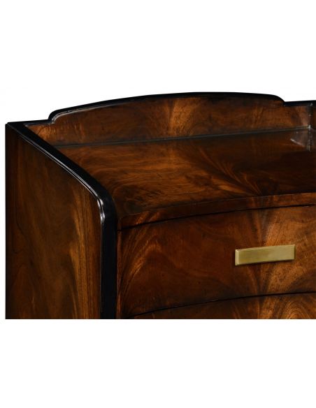 Biedermeier style mahogany bedside chest