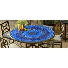 A beautiful and calming design with a captivating mosaic pattern and a color palette of browns, golds, and blues. 2