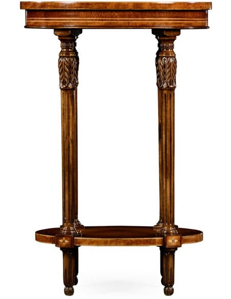 Napoleon III style oval wine table with fine inlay.