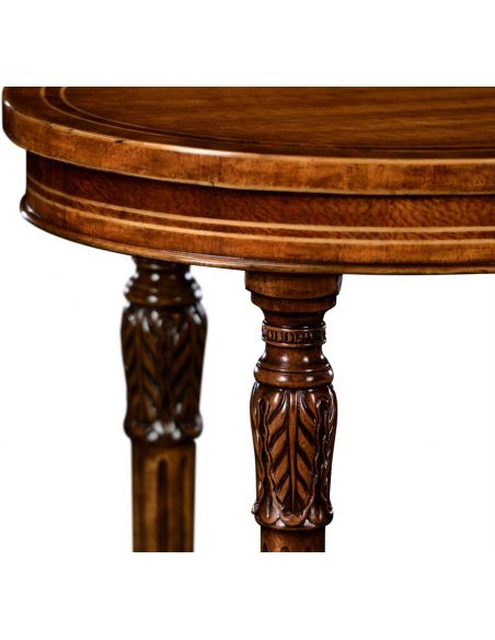 Napoleon III style oval wine table with fine inlay.