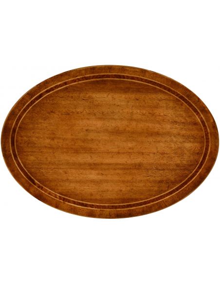 Napoleon III style oval wine table with fine inlay.