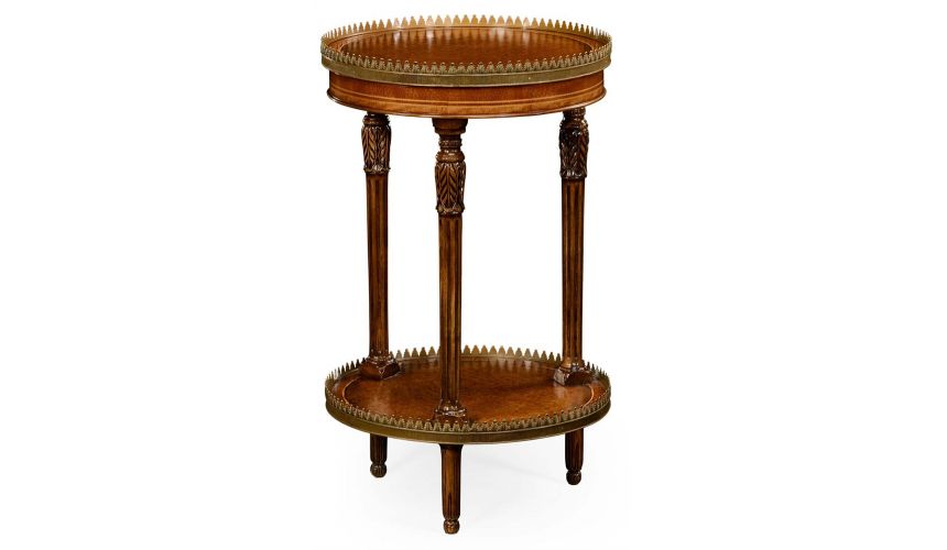 Napoleon III style lamp table with fine brass gallery