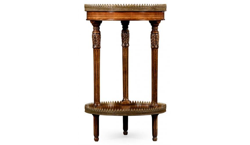 Napoleon III style lamp table with fine brass gallery