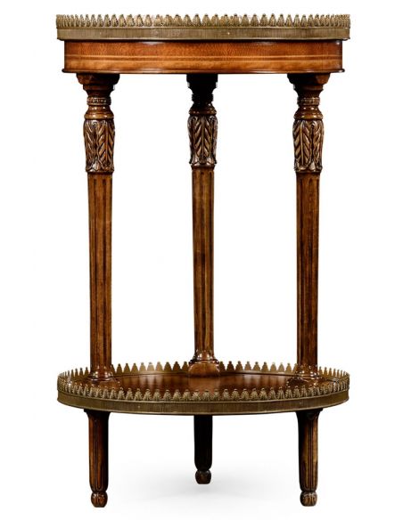 Napoleon III style lamp table with fine brass gallery