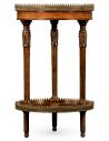 Napoleon III style lamp table with fine brass gallery