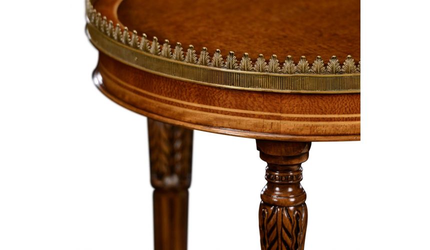 Napoleon III style lamp table with fine brass gallery