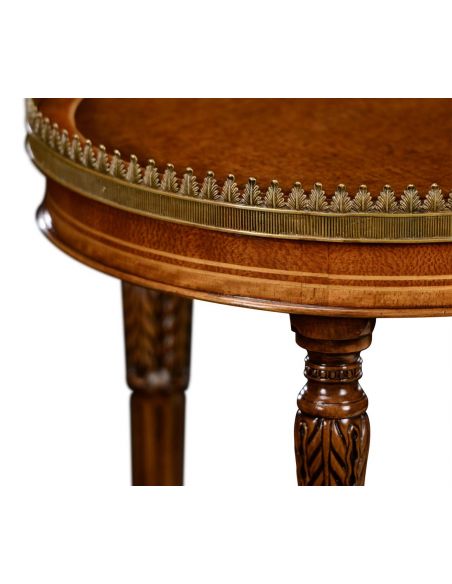 Napoleon III style lamp table with fine brass gallery