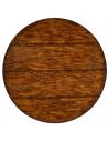 Walnut bistro style panelled round centre table