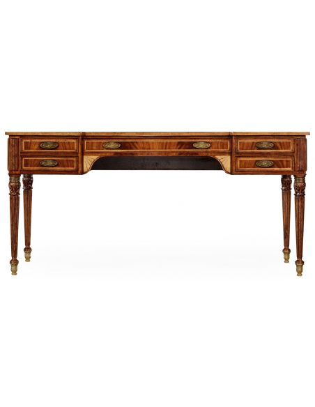 Sheraton style Walnut bureau plat