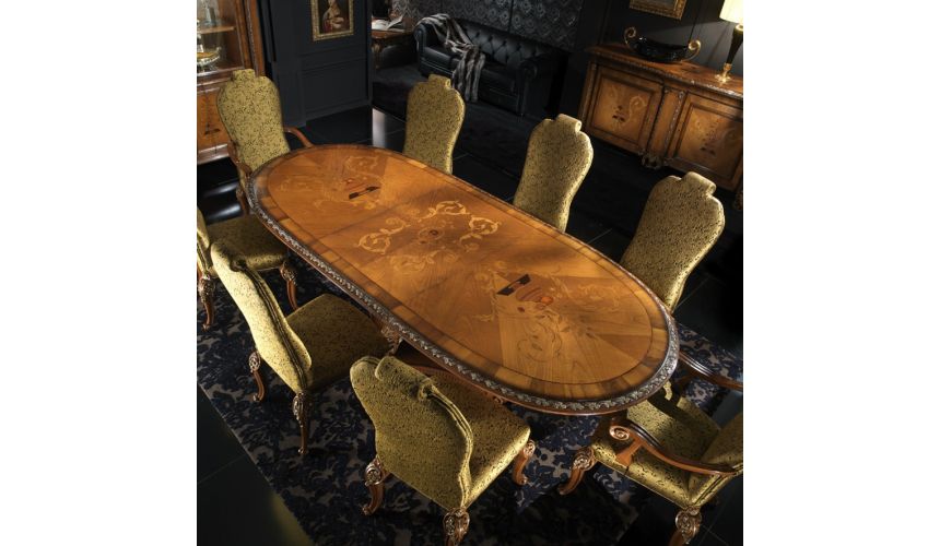 High end dining room table Italian furniture