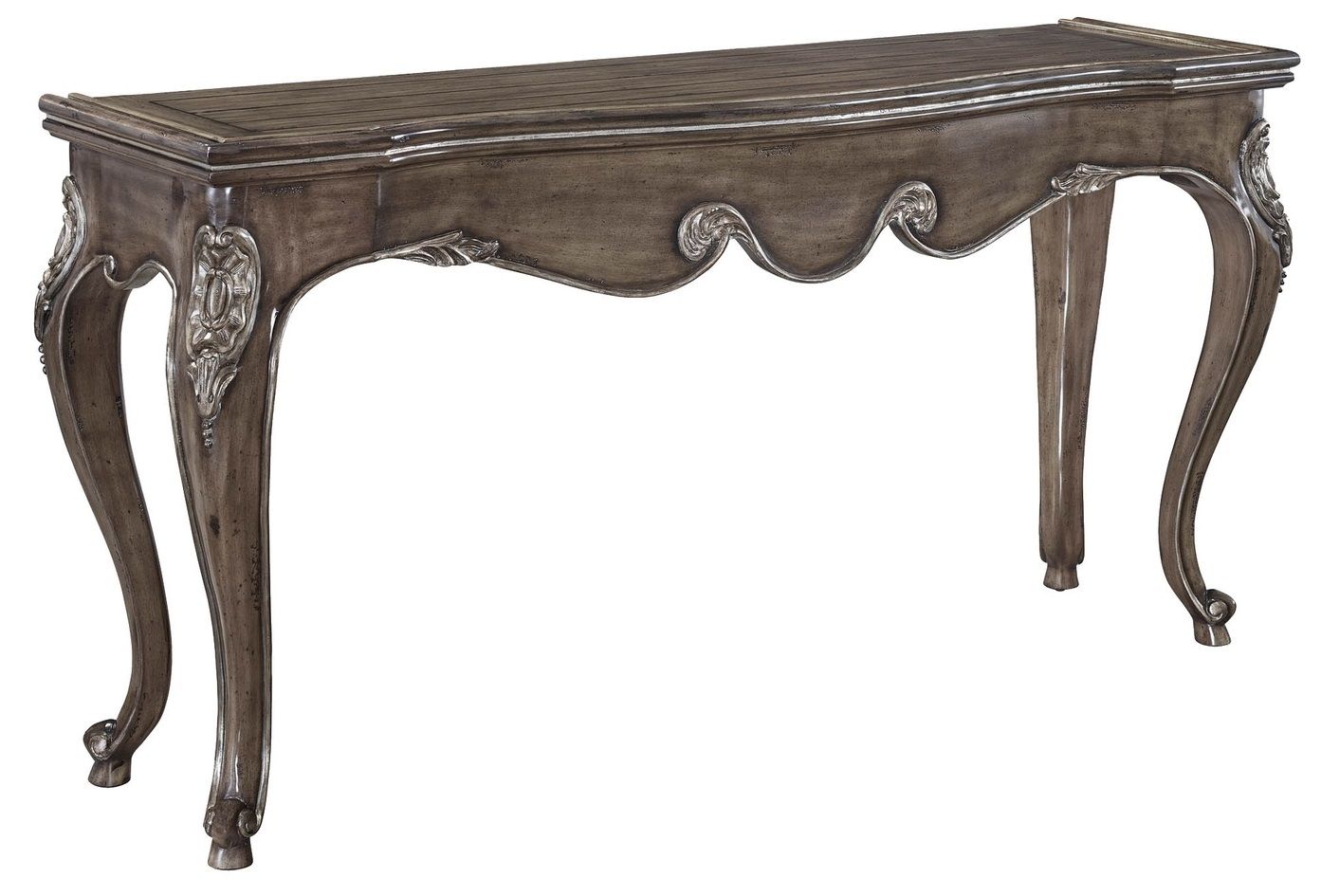 intricately carved wooden Console