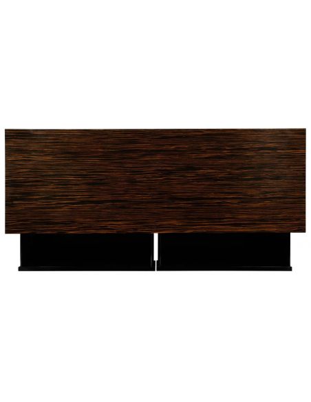 Faux macassar ebony & anthracite shagreen double chest.