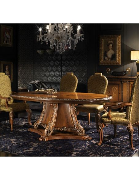 High end dining room table Italian furniture