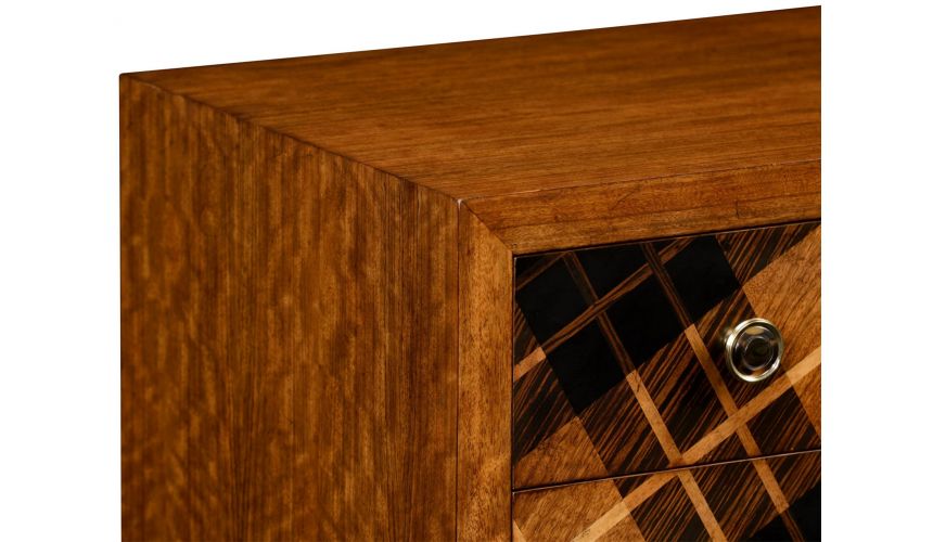 Inlaid Tartan low chest