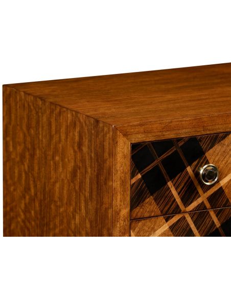 Inlaid Tartan low chest