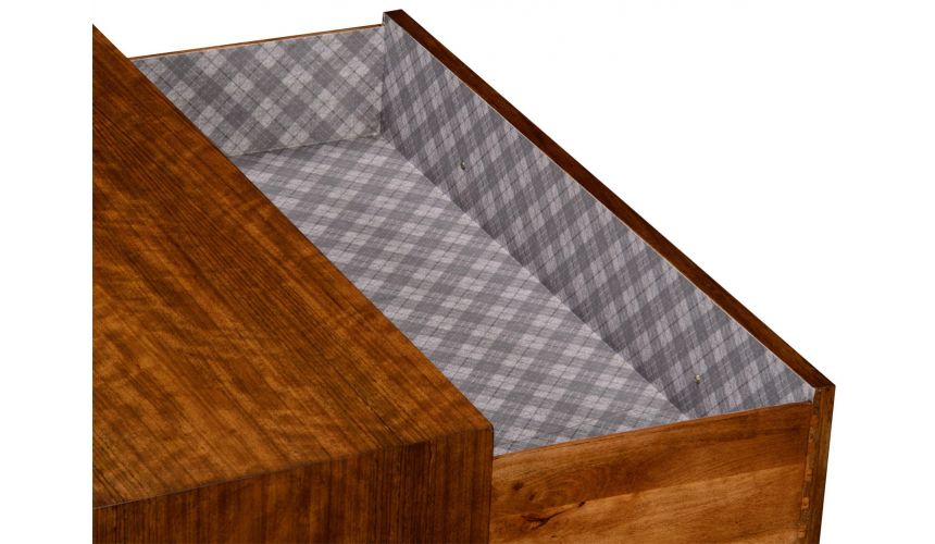 Inlaid Tartan low chest