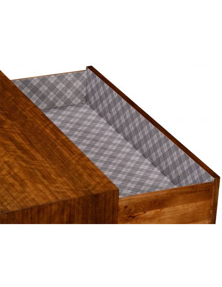 Inlaid Tartan low chest