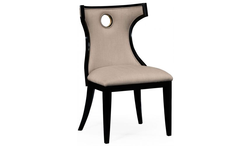 Greek revival Biedermeier black side chair.