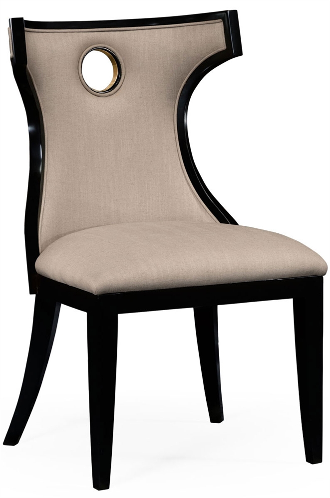 Greek revival Biedermeier black side chair.