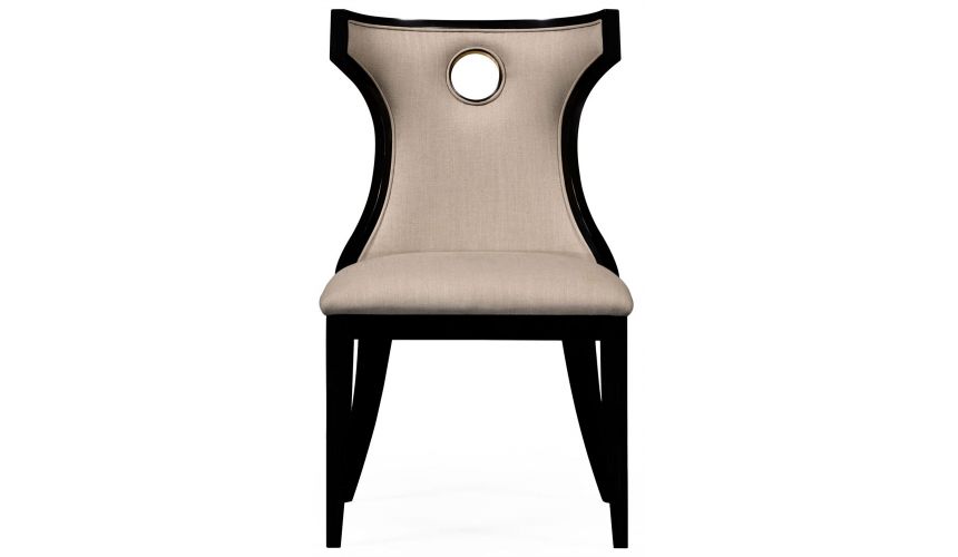 Greek revival Biedermeier black side chair.