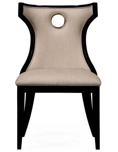 Greek revival Biedermeier black side chair.