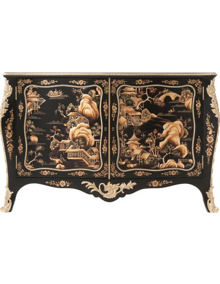 Chinoiserie landscapes and floral details