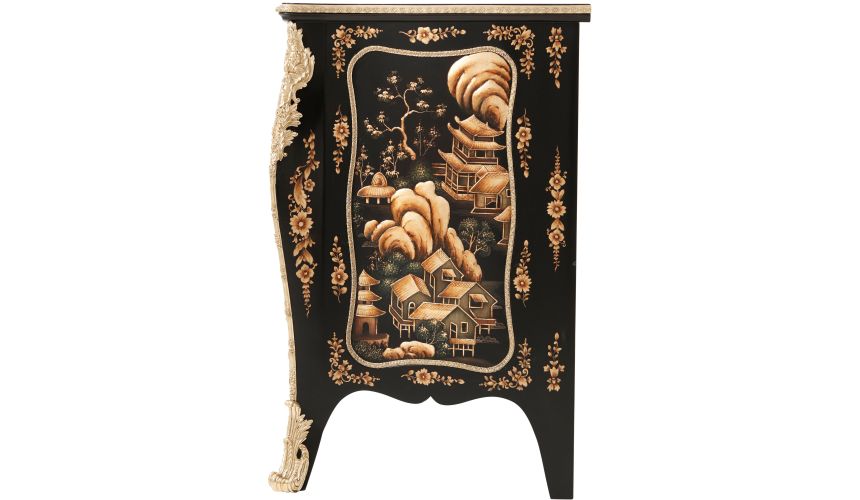 Chinoiserie landscapes and floral details