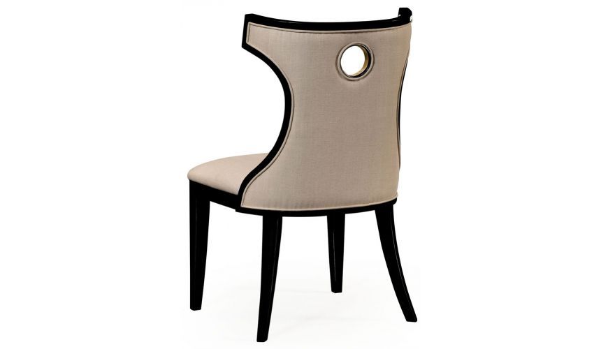 Greek revival Biedermeier black side chair.