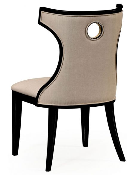 Greek revival Biedermeier black side chair.